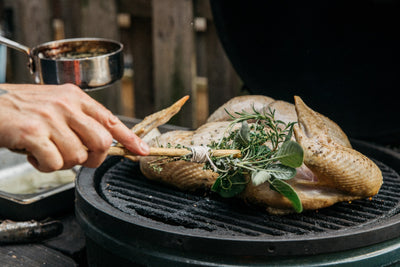 Spatchcock Turkey with Herb Butter Baste