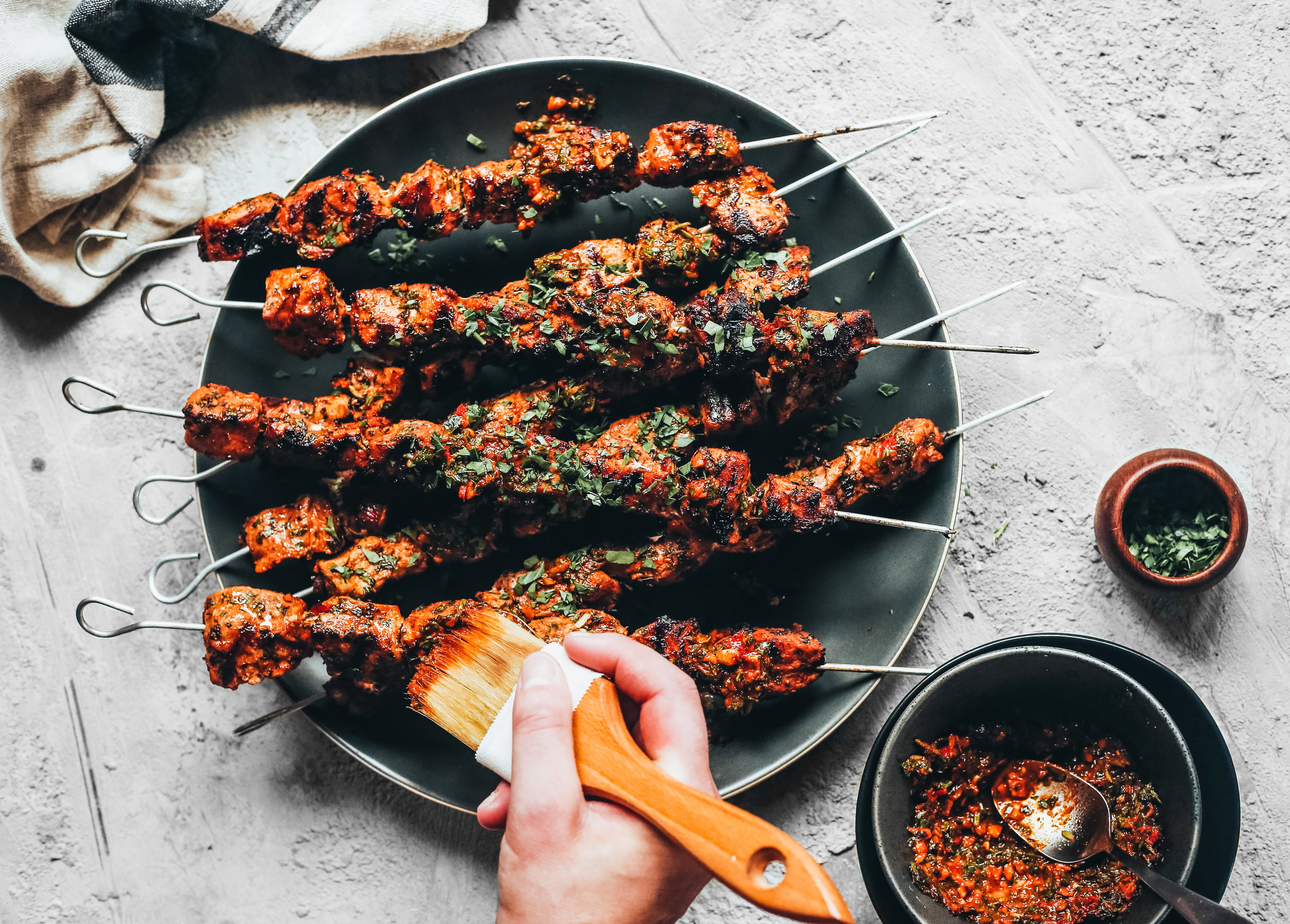 Smokey Chermoula Pork Skewers