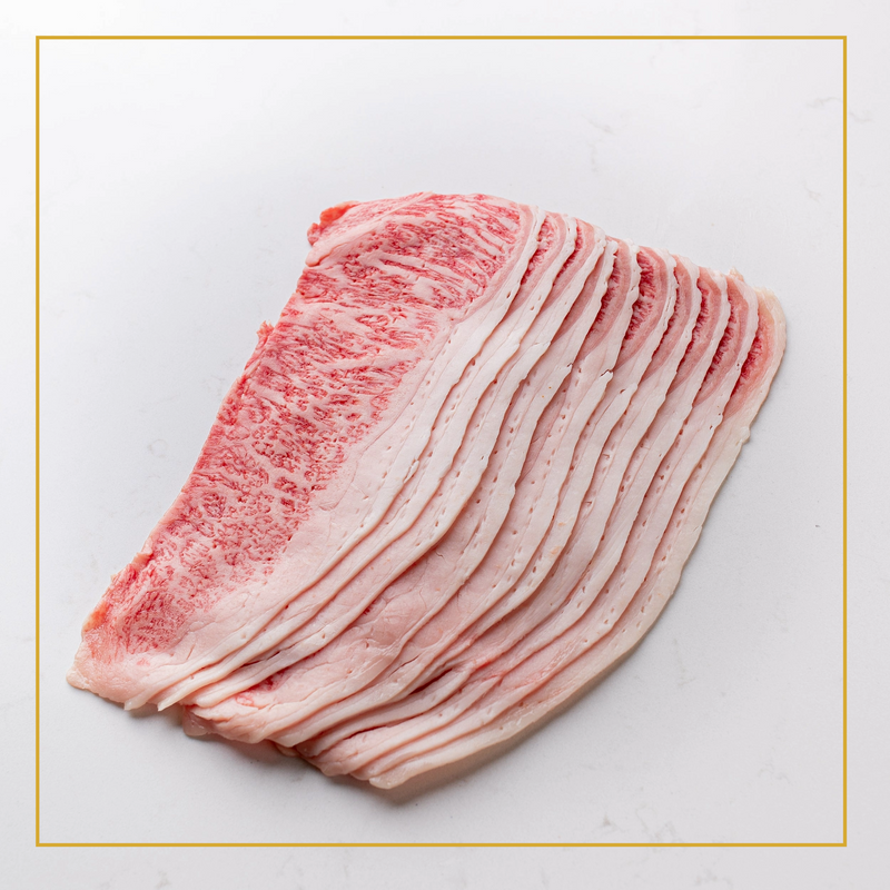 Kobe Certified Beef: Japanese Wagyu Shaved Striploin