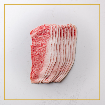 Kobe Certified Beef: Japanese Wagyu Shaved Striploin