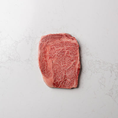 Front View of an A5 Japanese Wagyu Ribeye Steak from The Butcher Shoppe