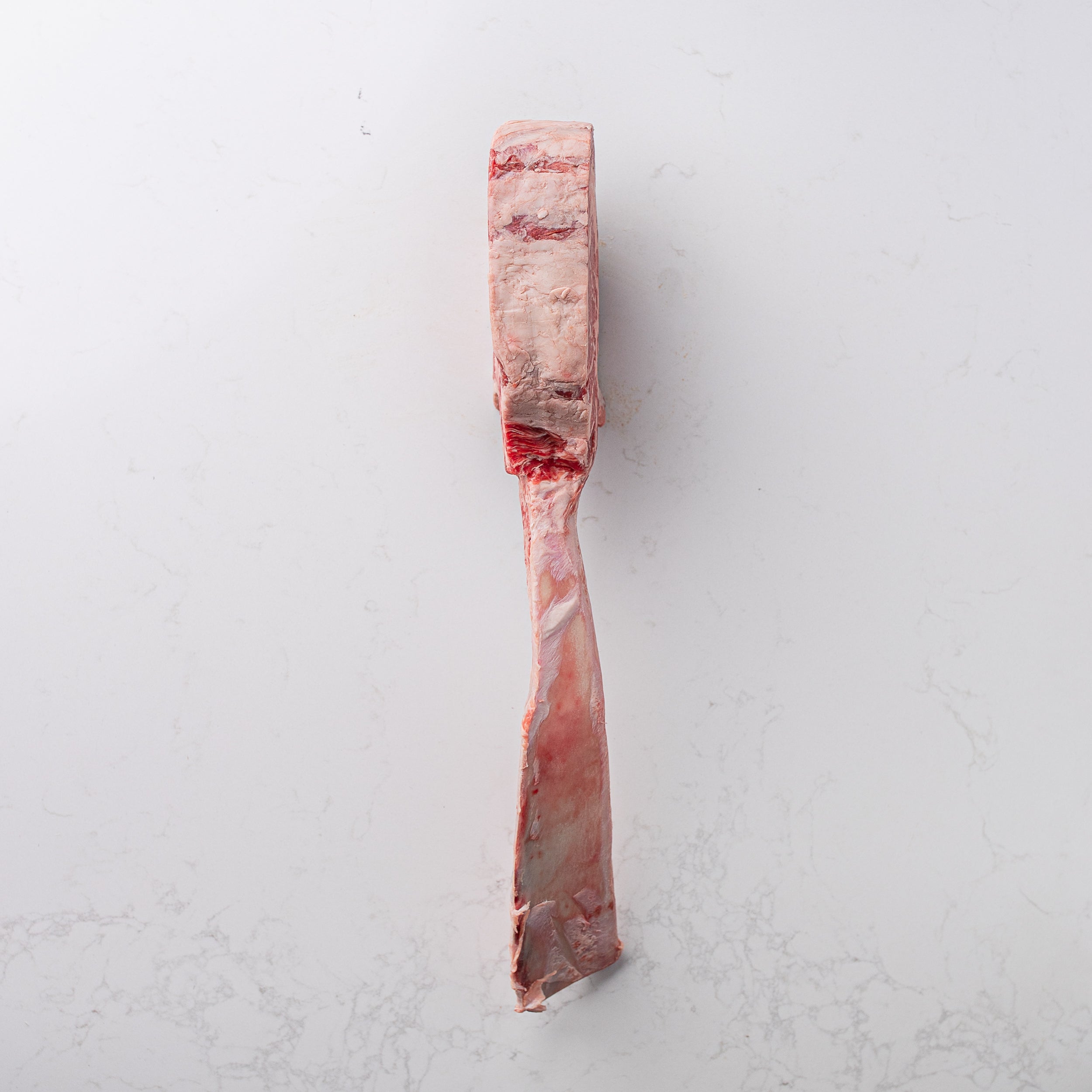 Side View of an Australian Wagyu Tomahawk Steak from The Butcher Shoppe