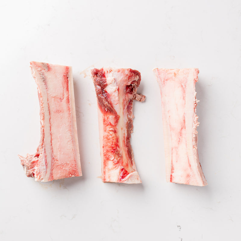 Three Pieces of Canoe Cut Beef Bone Marrow from The Butcher Shoppe
