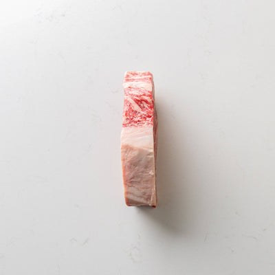 Fatty Side of an Australian Wagyu (Kobe) Striploin Steak from The Butcher Shoppe