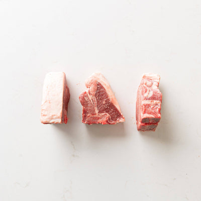 Three Lamb Loin Chops at different angles from The Butcher Shoppe