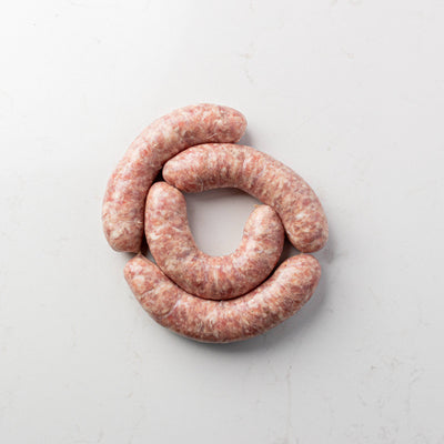 Hand-Twisted Bratwurst Sausage - butcher-shoppe-direct