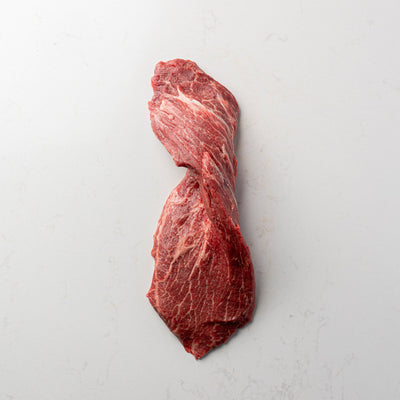 Folded Local Natural Denuded Sushi Flat Iron Steak from The Butcher Shoppe