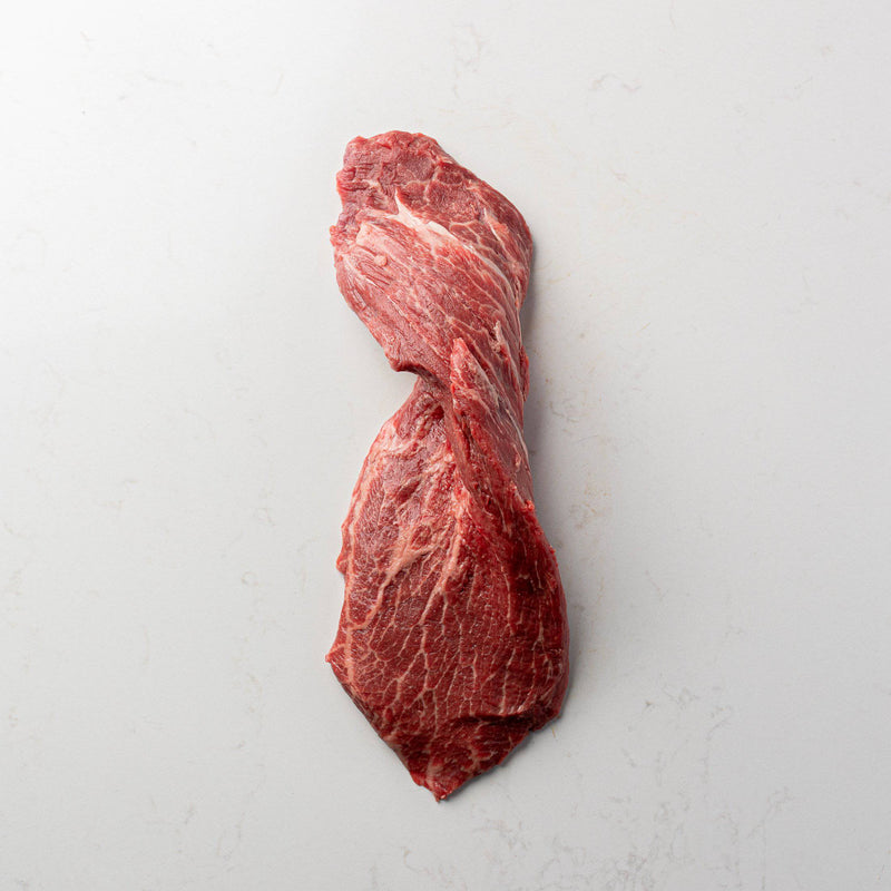 Folded Local Natural Denuded Sushi Flat Iron Steak from The Butcher Shoppe