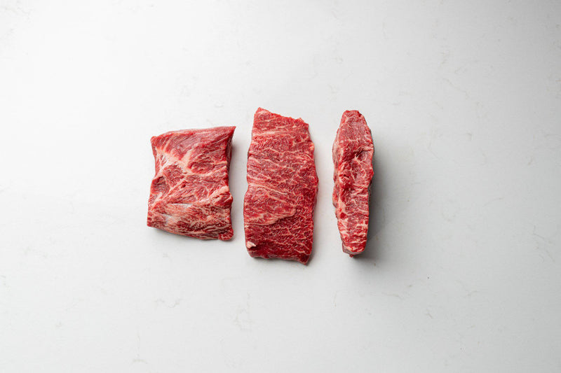 Three Cuts of Prime Flat Iron Steak from The Butcher Shoppe