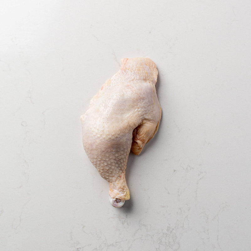 Skin Side of a Halal Chicken Leg from The Butcher Shoppe