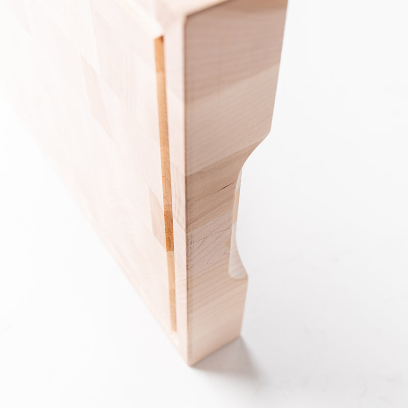 Side View of Wood Cutting Board Handle