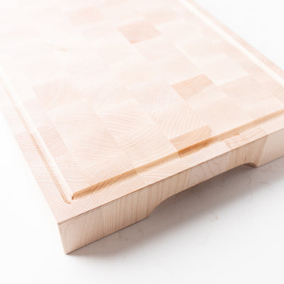 Angled View of Wood Cutting Board from The Butcher Shoppe