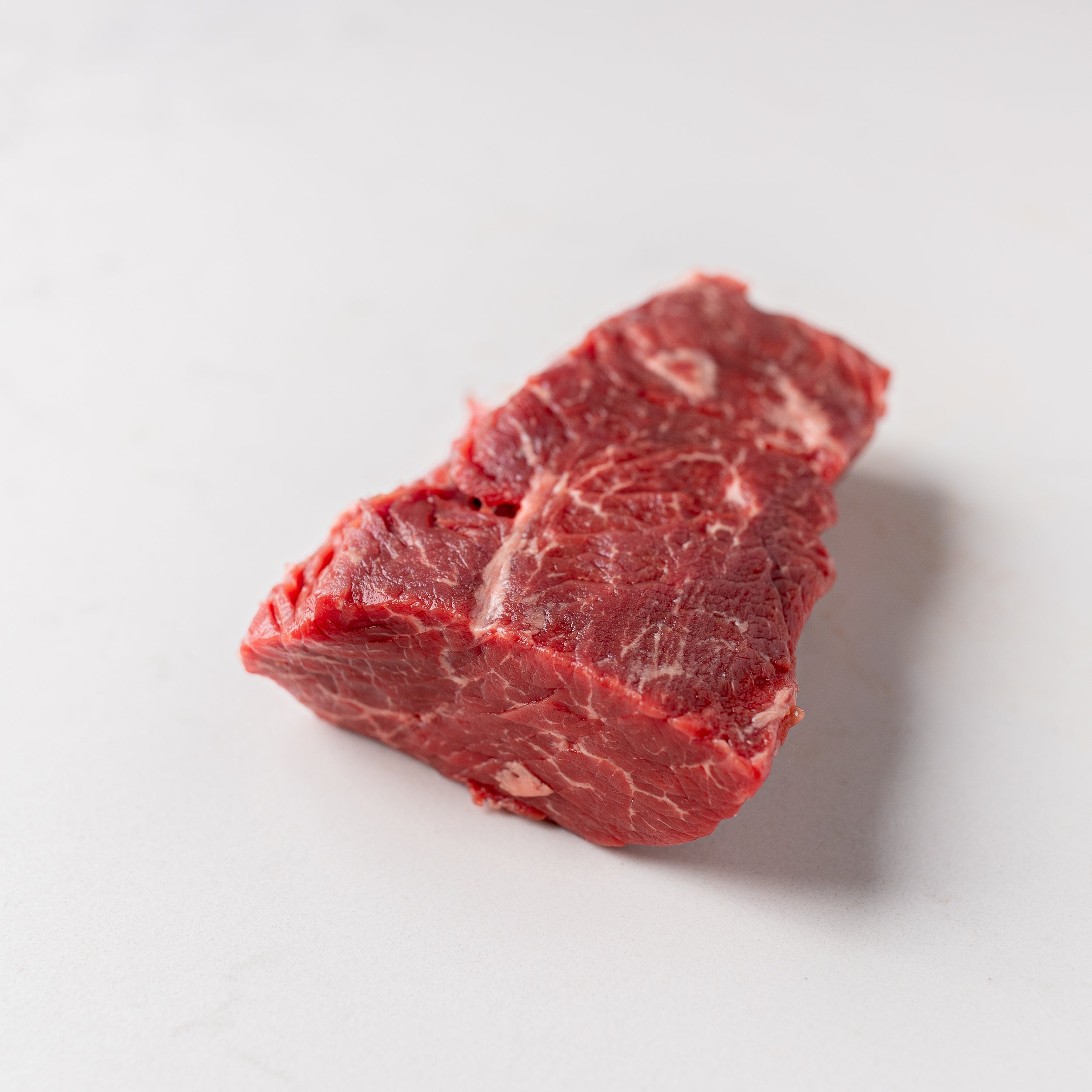 Angled View of a Hanger Steak from The Butcher Shoppe