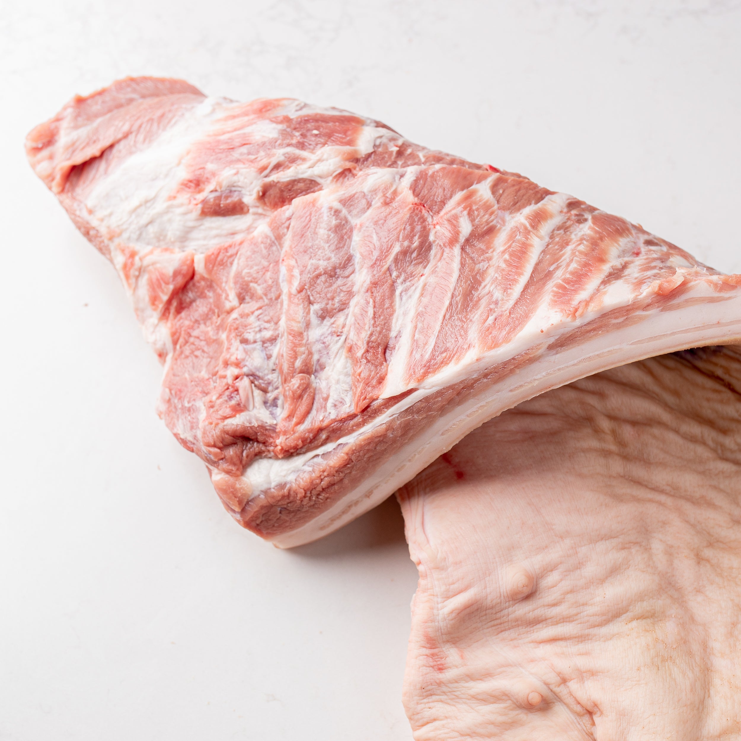 Folded Pork Belly with Skin On from The Butcher Shoppe